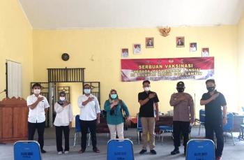IDI,pokdar kamtibmas Bekerja sama dengan organisasi wartawan di Lamtim menggelar swab Antigen gratis